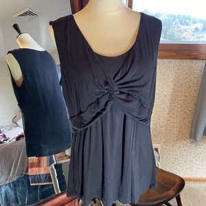 CAbi • Black Show-Off Tee Twist Front #3633 XL